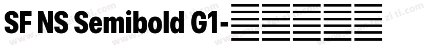SF NS Semibold G1字体转换